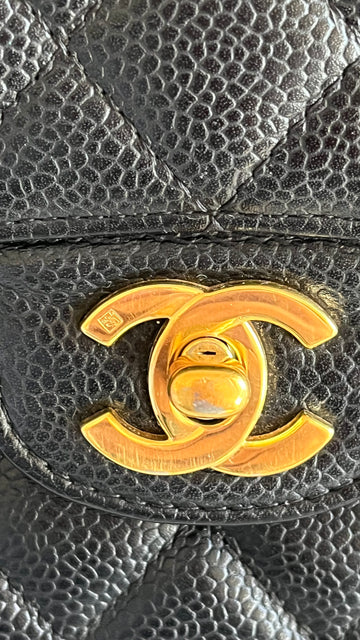 yellow chanel crossbody caviar