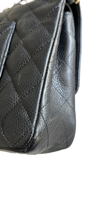 Rare CHANEL Classic Double Flap Caviar Bag Small
