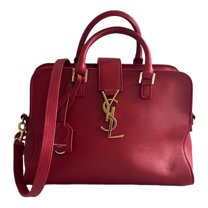 Saint Laurent Baby Cabas Tote, Red