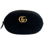 Gucci Marmont Belt Bag, Black Velvet