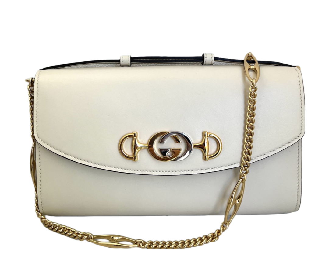 Gucci Zumi Shoulder Bag Smooth Leather Small Black in Leather with  Gold-tone - US