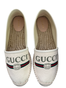 Gucci espadrilles, Web Cream Canvas